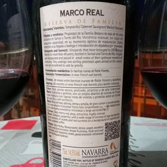 Marco Real Reserva de Familia 2009, DO Navarra