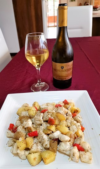 Con el salteado de corvina a la salvia