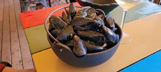 Mejillones al horno de leña