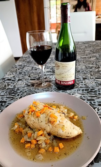 Con el pollo a la cerveza