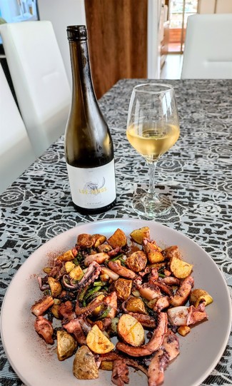 Con el salteado de pulpo
