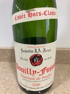 Vino Domaine J A Ferret -Tournant de Puilly- Cuvée Hors Classe 2016