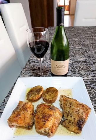 Con el pollo al horno