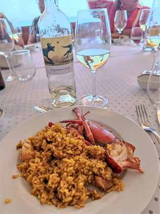 Con la paella de bogavante