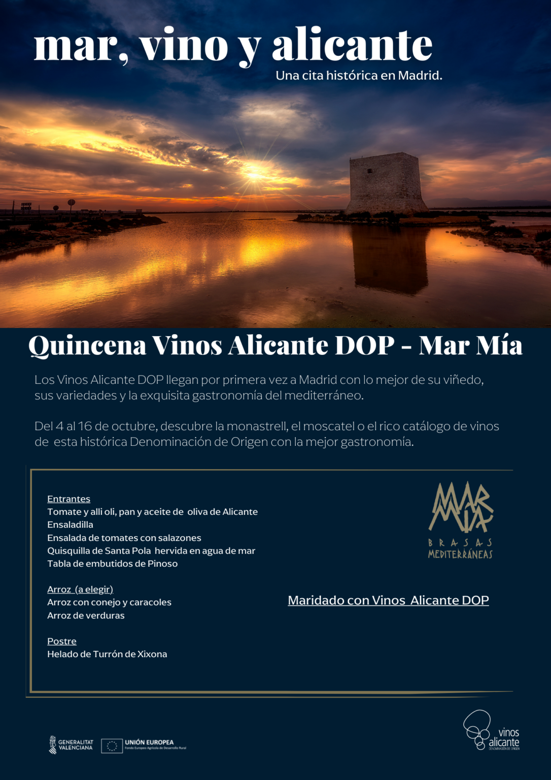 Quincena Vinos Alicante DOP – Mar Mía (Madrid)