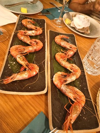 Gambas rojas plancha