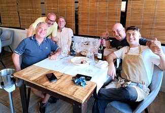 4 grandes amigos y el gran Chef Jorge Lengua