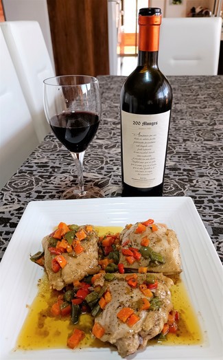 Con el pollo en pepitoria