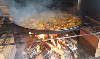 La paella en marcha