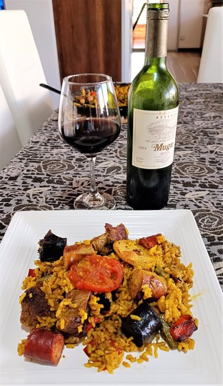 Con el arroz al horno