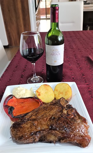 Con el Porterhouse steak de 800 grs