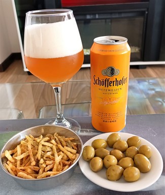 Con las chips en masala y las olivitas