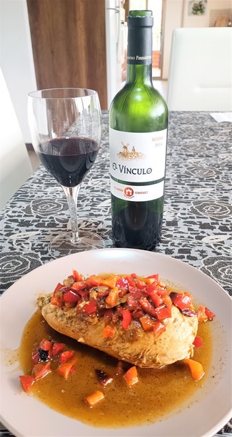 Con la pechuga de pollo a la cerveza
