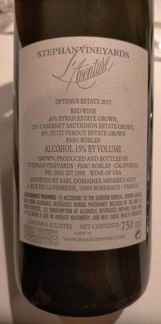 L'Aventure Optimus Estate 2015