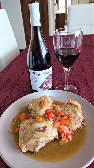 Con el pollo a la cerveza