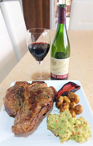 Con el Porterhouse steak de 1 Kg al tomillo