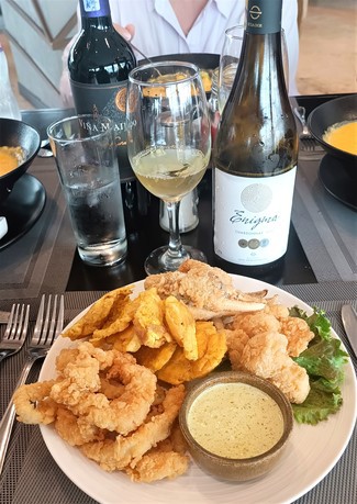 Con la fritura de mariscos