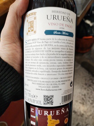 Pago Heredad de Ureña Merlot 2016