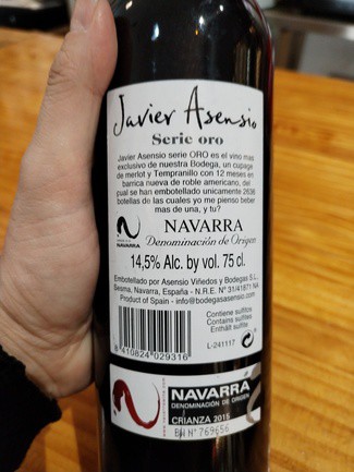 Javier Asensio Serie Oro 2015