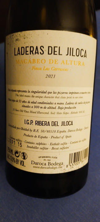 Laderas del Jiloca Macabeo de Altura Finca Las Carrascas 2021