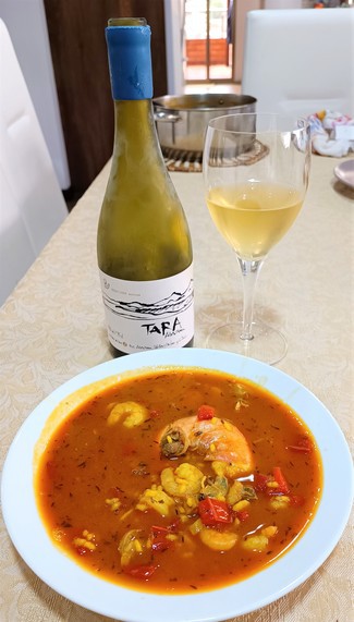 Con el arroz caldoso de langostinos