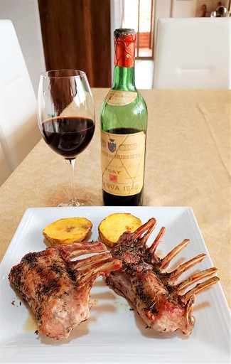 Con el rack de ternero al horno