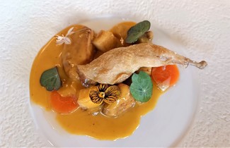 Codorniz en escabeche y foie