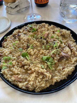 Arroz meloso, no me lo pude acabar.