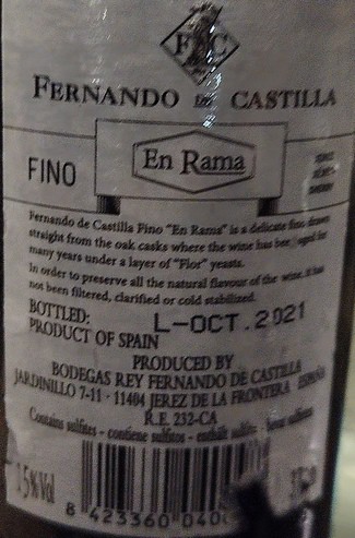 Fino en Rama Fernando de Castilla S/A