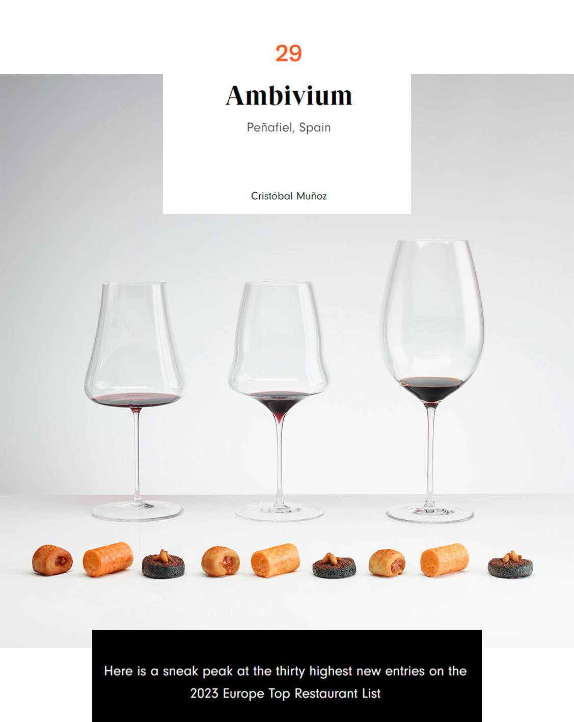 Ambivium entra en la prestigiosa lista ‘30 Top New Restaurants Europe’ de OAD