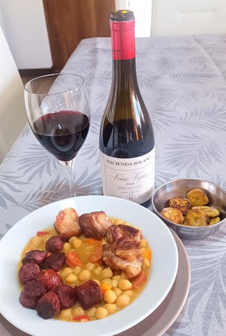 Con los exquisitos garbanzos
