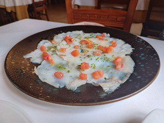 Carpaccio de bacalao