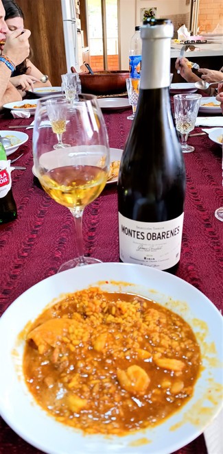 Con el melosito de langostinos y calamares