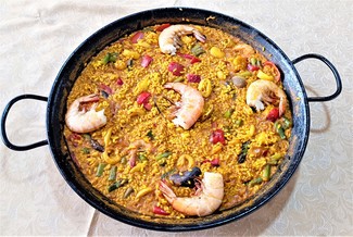 Paellita de langostinos y calamares
