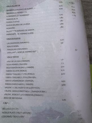 carta vinos