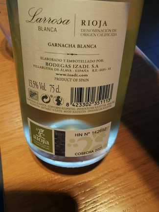 Larrosa Garnacha Blanca 2021
