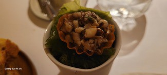 tartaleta de shitake de la Cavada (Chipiron de Guadañeta)