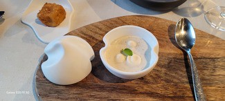 Crema de sardina, lomo de sardina ahumada y anchoa