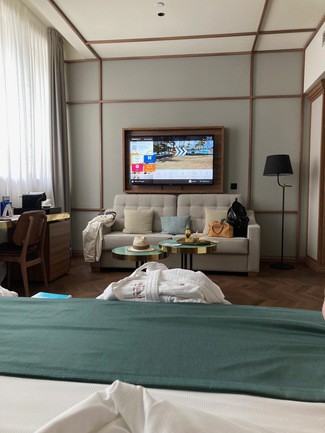 Aspecto de la TV desde la cama.