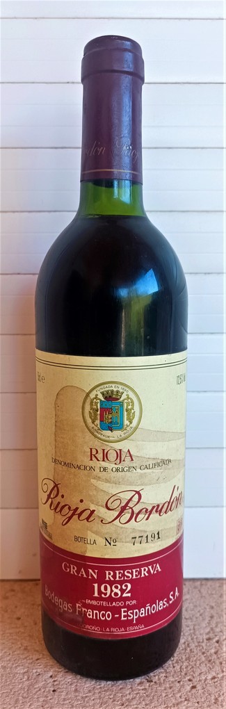 Rioja Bordón Gran Reserva 1982