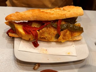 tortilla patatas pimientos