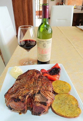 Con el Porterhouse Steak de 1 Kg al tomillo con all-i-oli