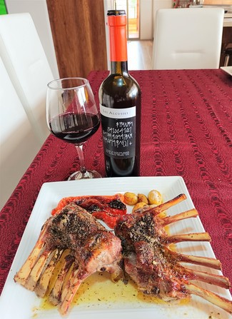 Con los rack de ternero al horno en masala