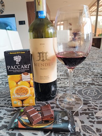 Con el chocolate Pacari 60% de maracuyá