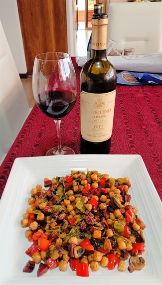 Con el salteado de garbanzos