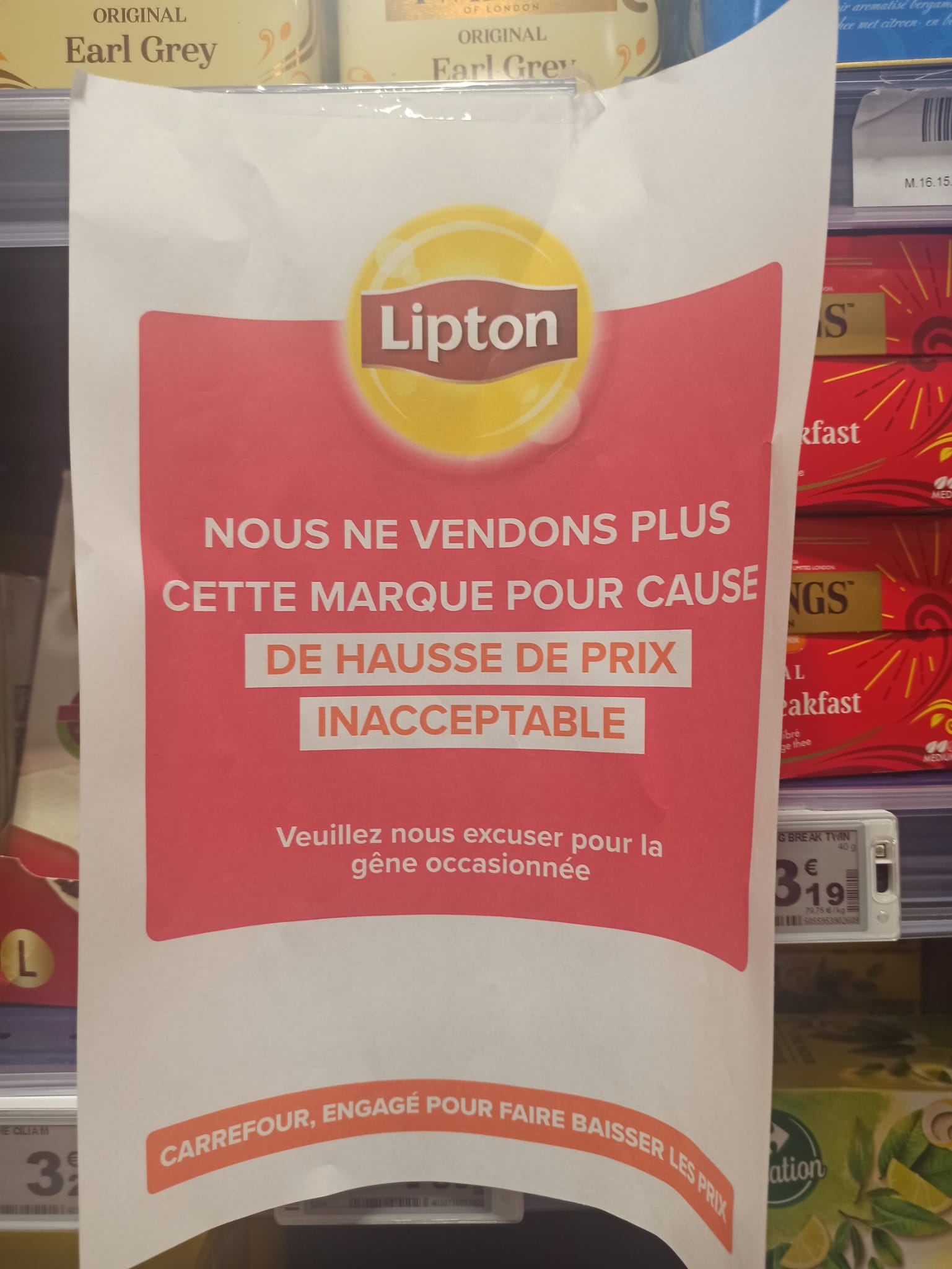 Carrefour Ur Francia Té Lipton