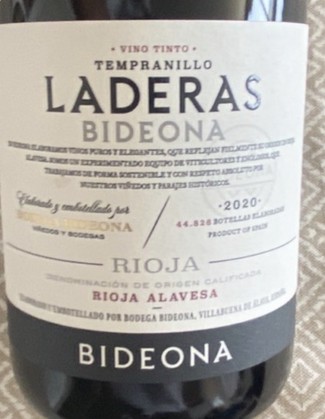 Laderas Tempranillo 2020