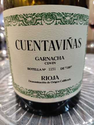 Cuentaviñas CDVIN Garnacha 2021