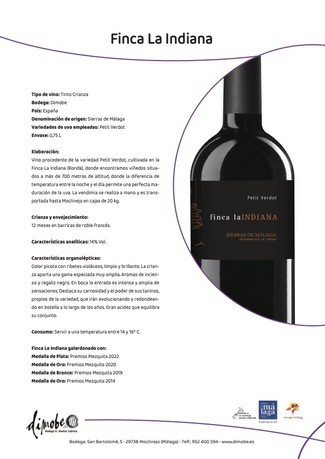Finca La Indiana Petit Verdot 2012