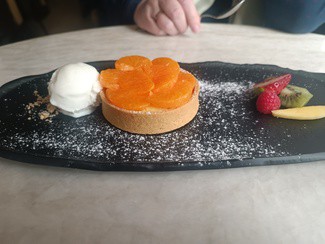 Tartaleta de crema de mandarina